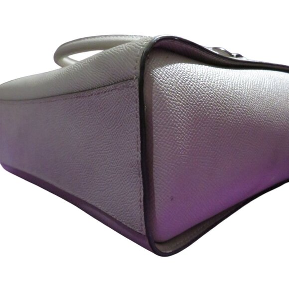 Coach 2018 Leah Gray Leather Satchel Tote Adorned With Stardust Crystal Rivets - Picture 9 of 15